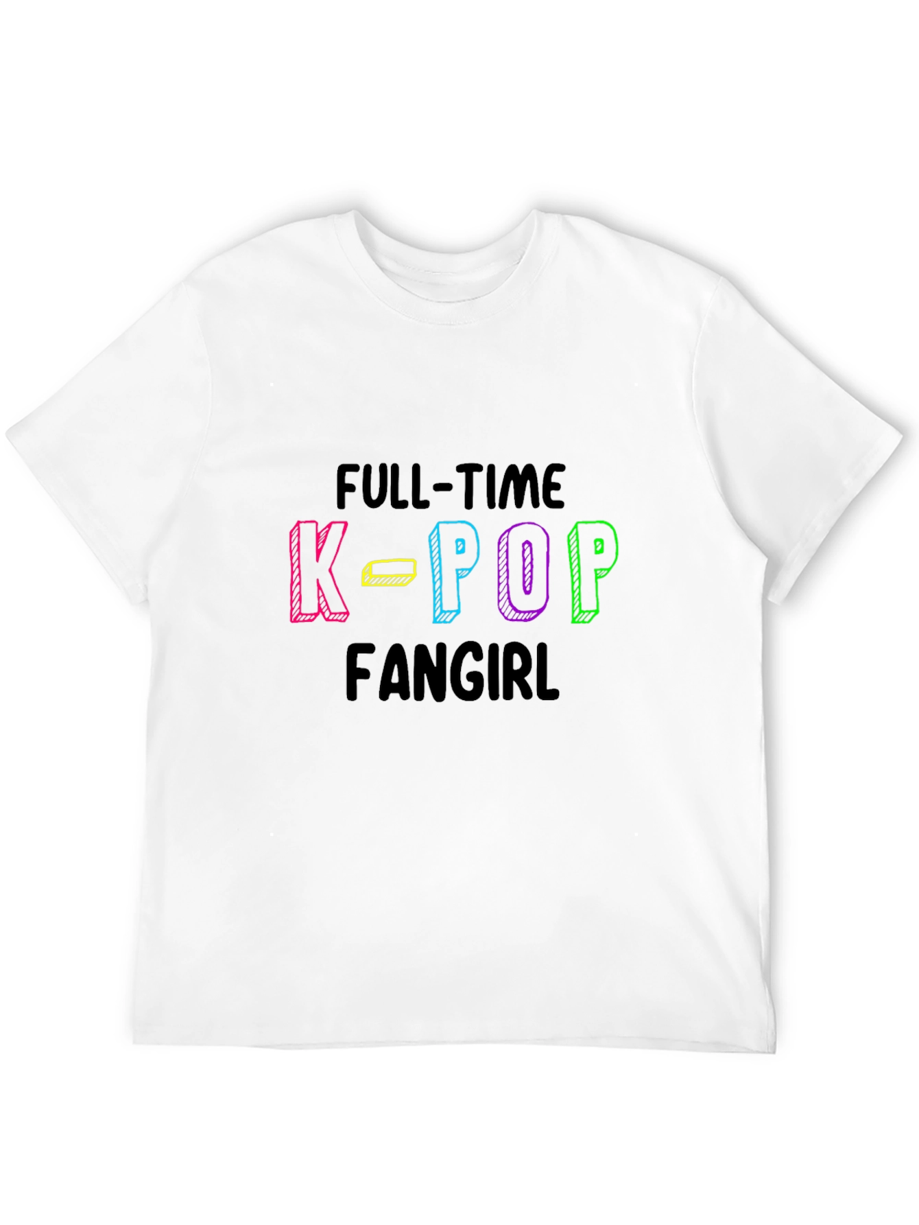 Full-Time K-Pop Fangirl Black T-Shirt