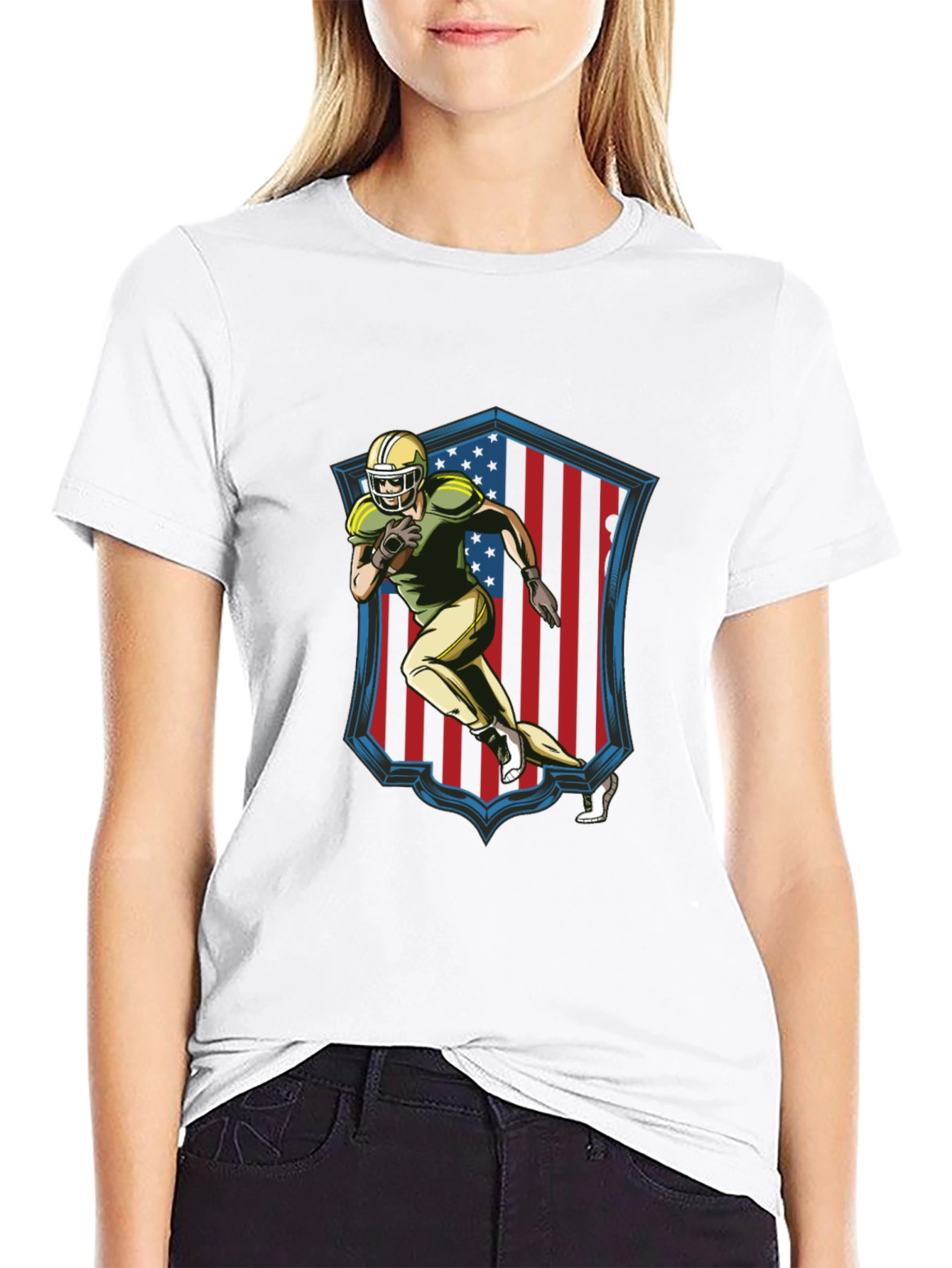 American Football Graphic Tee - Black