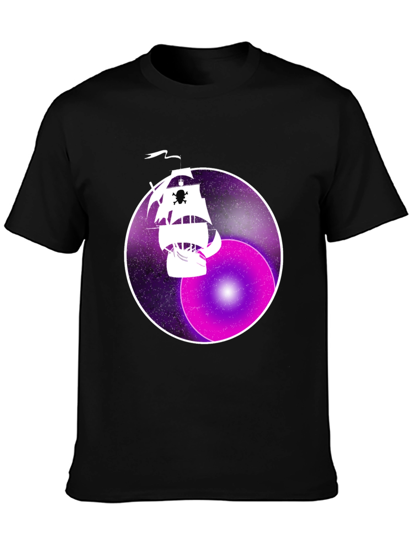 Space Pirate Ship Graphic T-Shirt