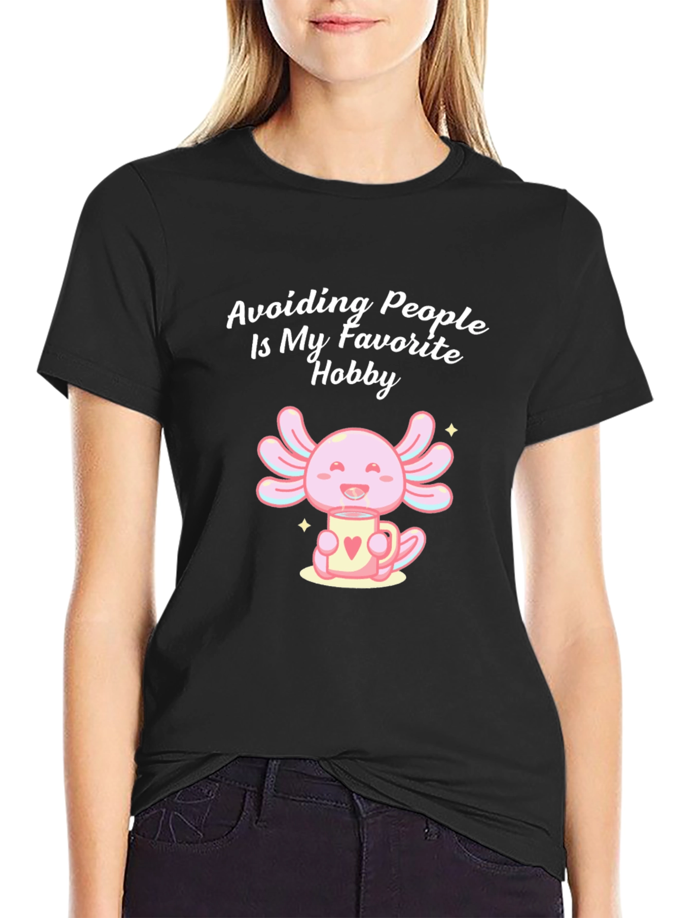 Avoid People Axolotl Graphic T-Shirt