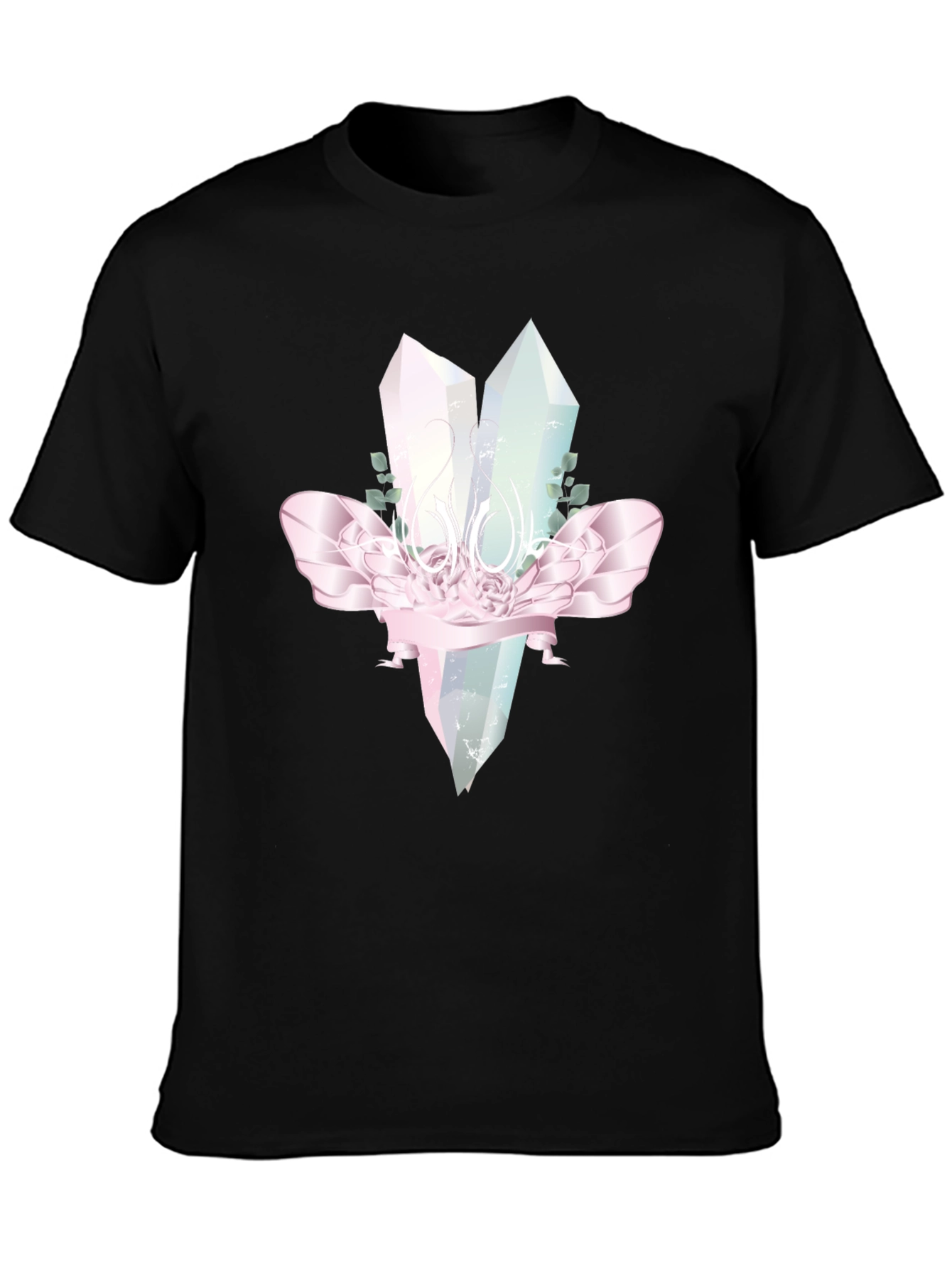Crystal Gemstone Graphic Tee - Black