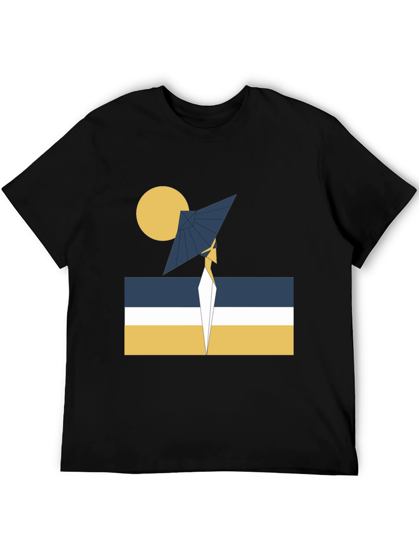 Abstract Geometric Graphic Tee - Modern Design