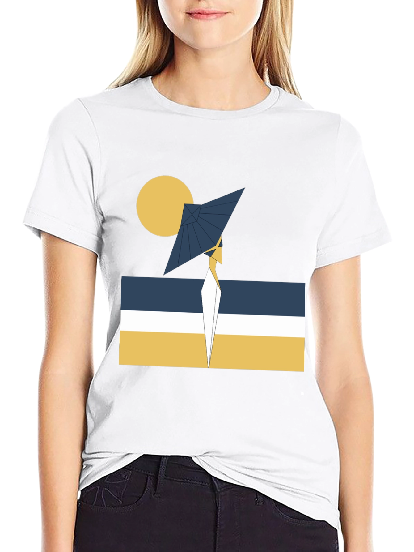 Abstract Geometric Graphic Tee - Modern Design