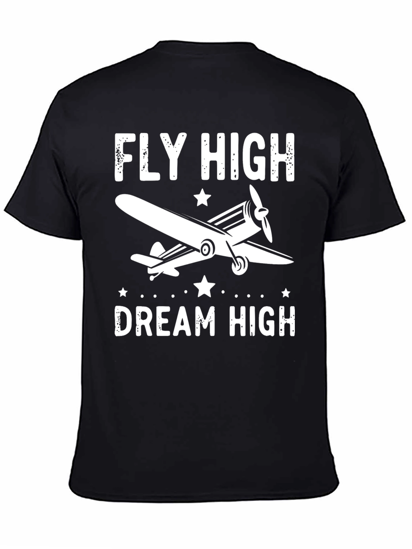 Fly High Dream High Airplane Graphic Tee