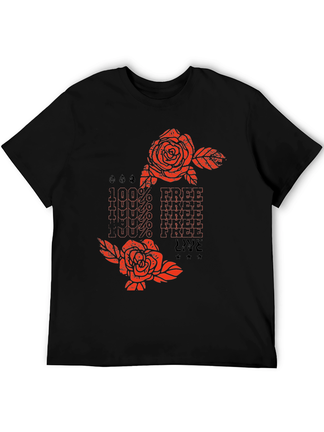 100% Free Graphic Print T-Shirt
