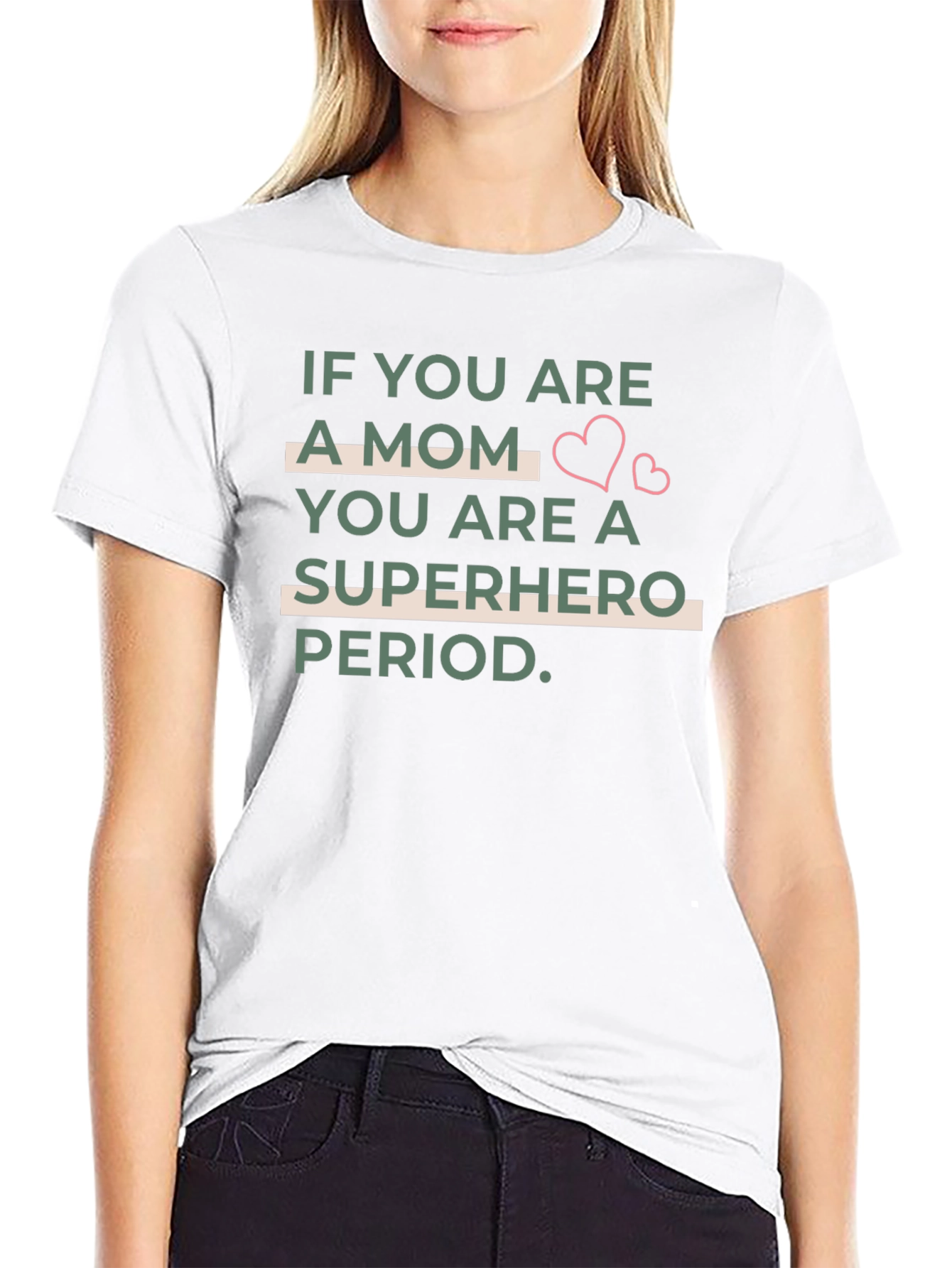 Mom Superhero Black Graphic Tee