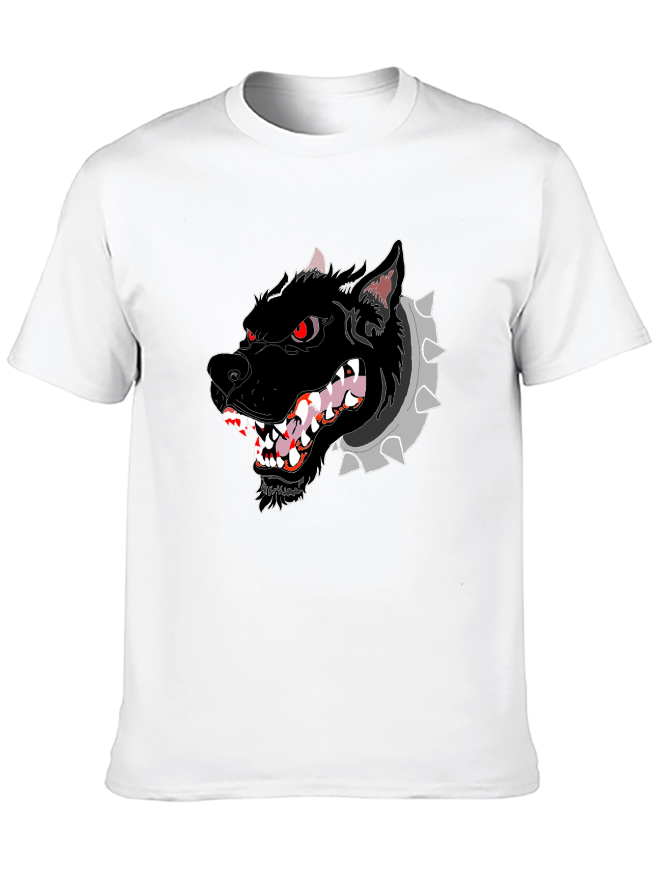 Mens Black T-Shirt with Graphic Dog