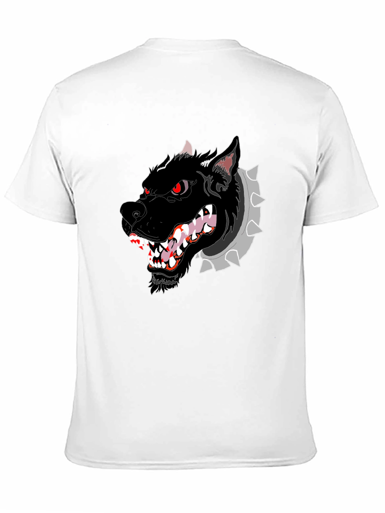Mens Black T-Shirt with Graphic Dog