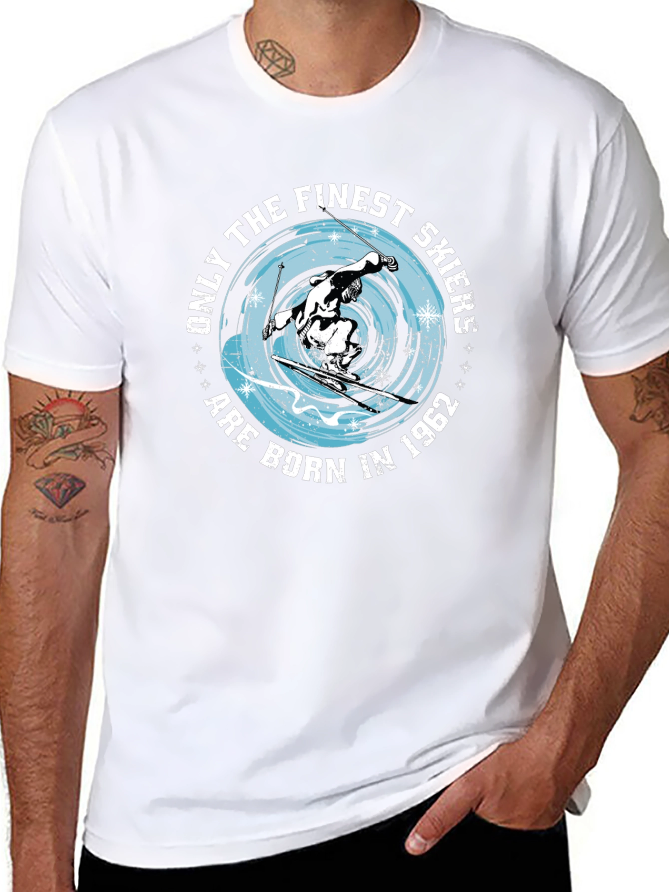 Finest Skiers Born in 1962 Graphic Tee