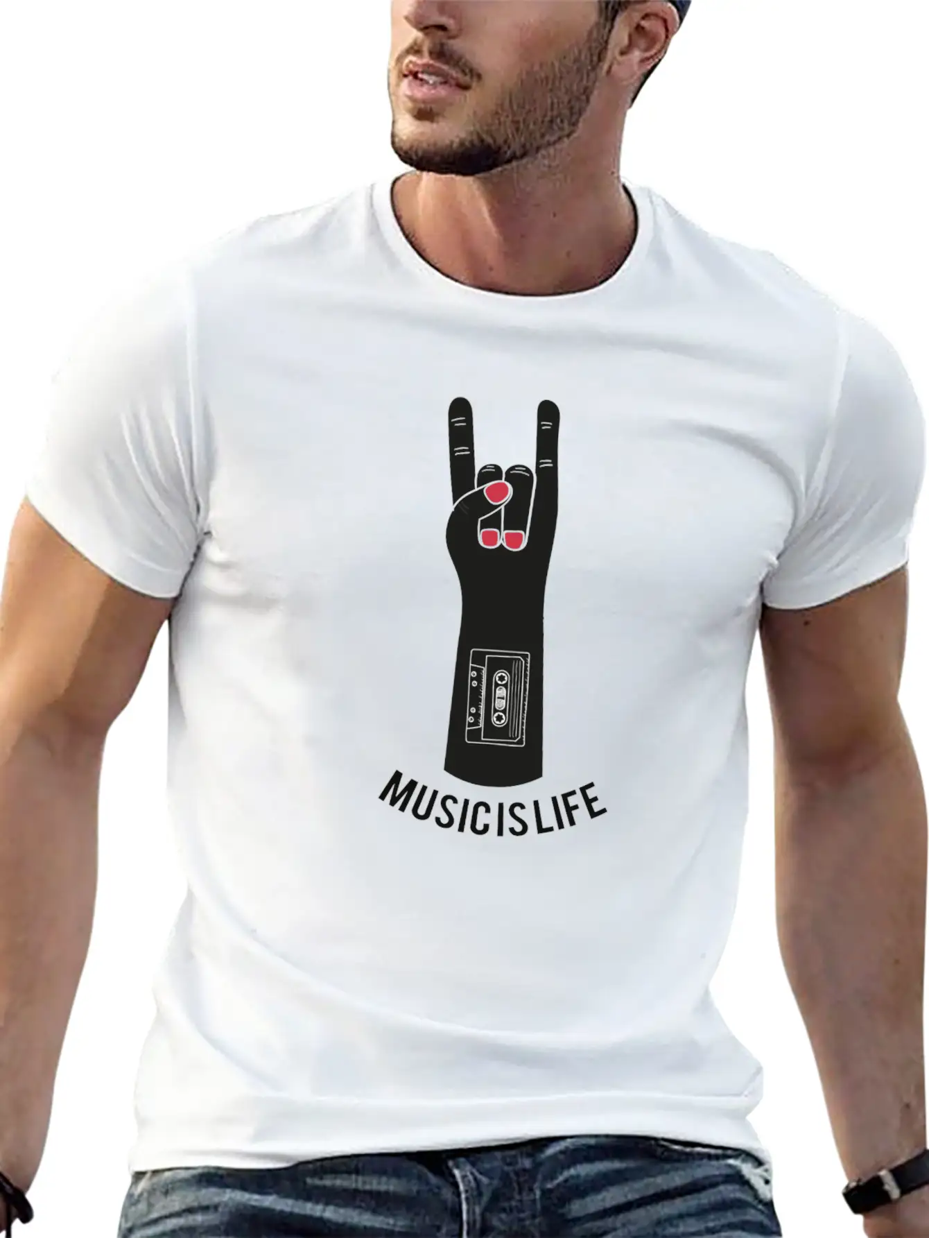 Music Is Life Unisex Casual T-Shirt – Clean Design For Daily Comfort