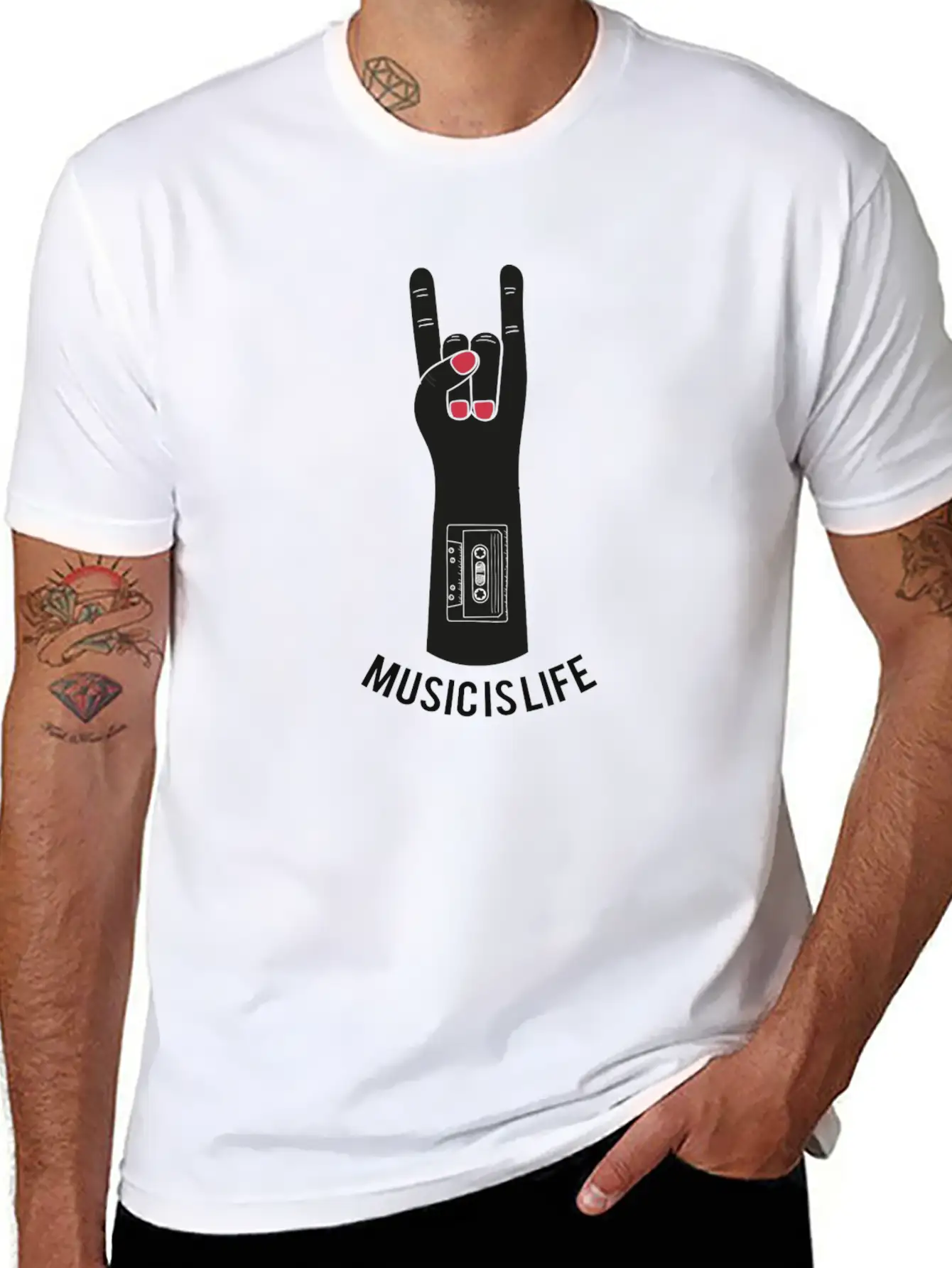 Music Is Life Unisex Casual T-Shirt – Clean Design For Daily Comfort