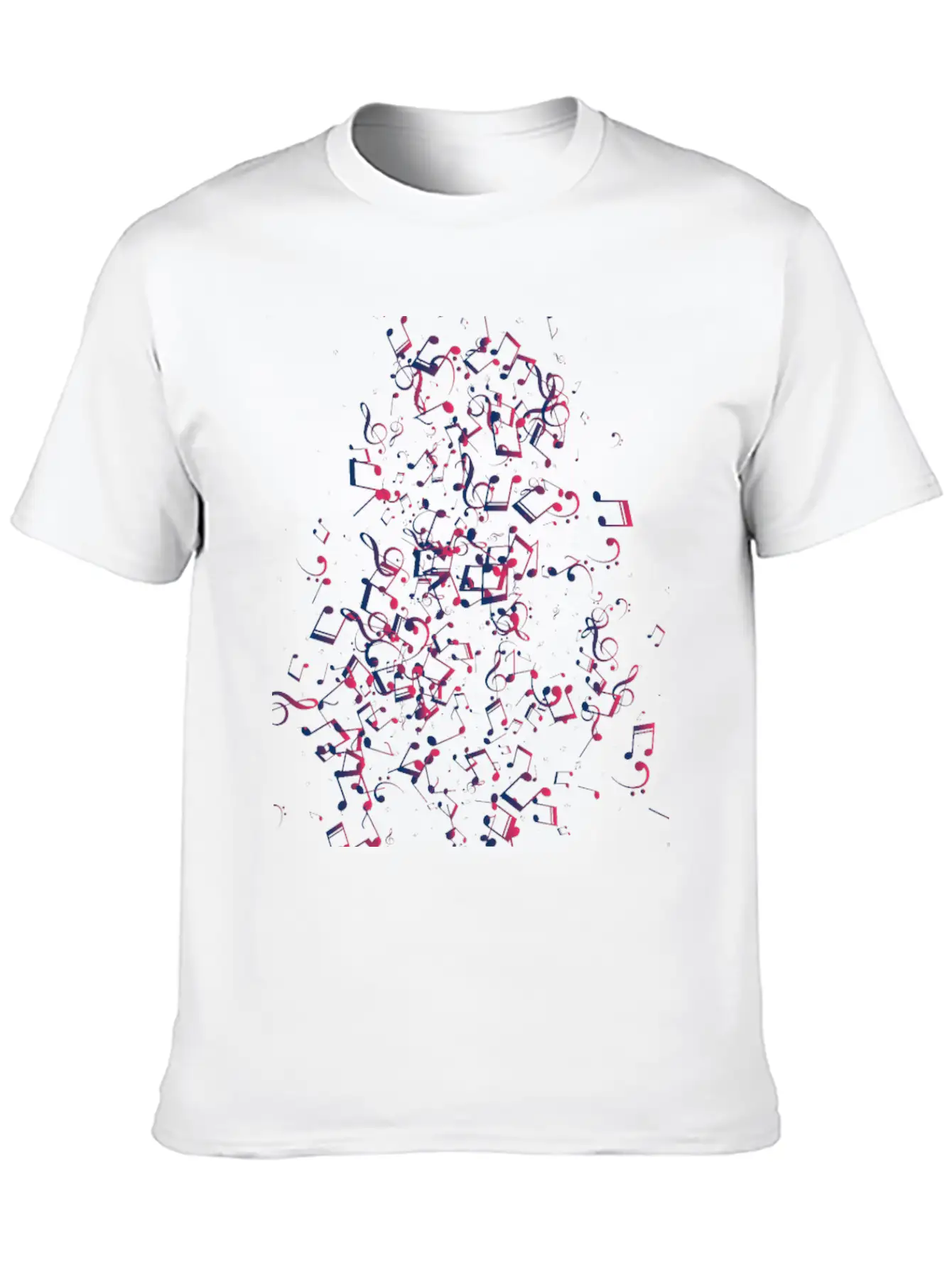 Musical Notes Unisex Casual T-Shirt – Clean Design For Daily Comfort