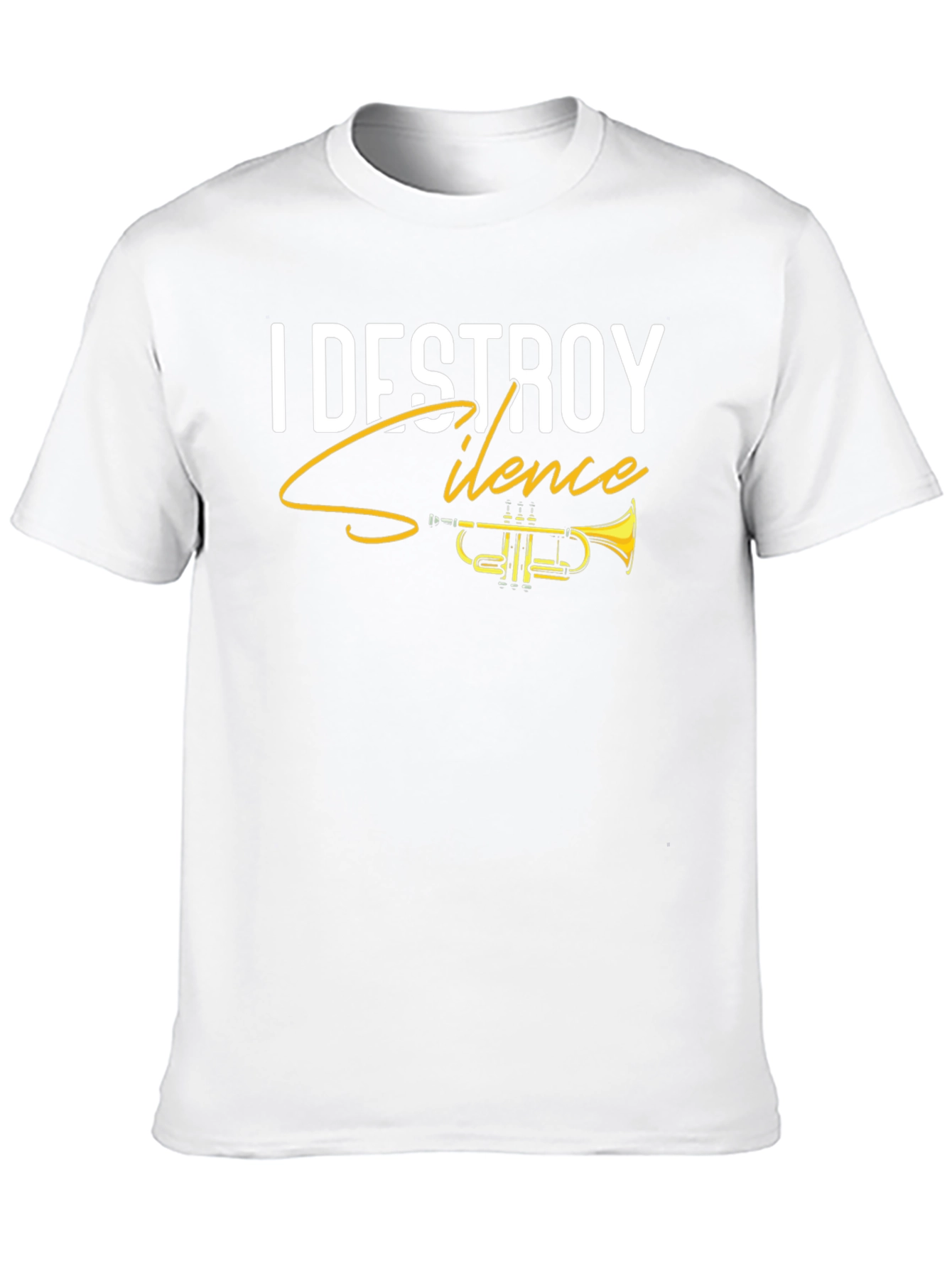 I Destroy Silence Trumpet Black T-Shirt