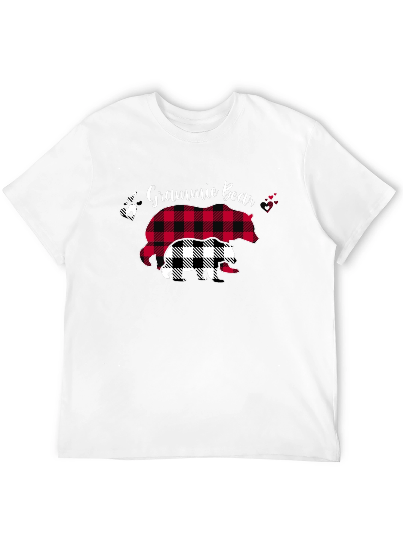 Grammie Bear Buffalo Plaid T-Shirt