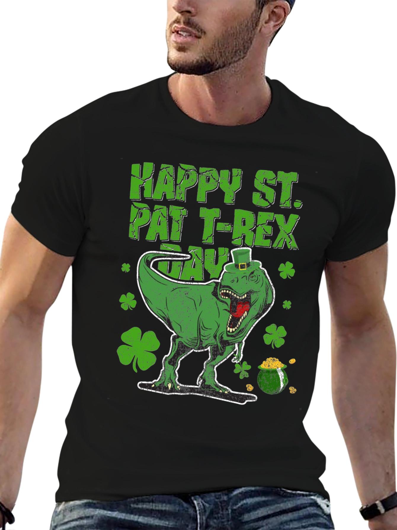 St. Patricks Day T-Rex Graphic Tee