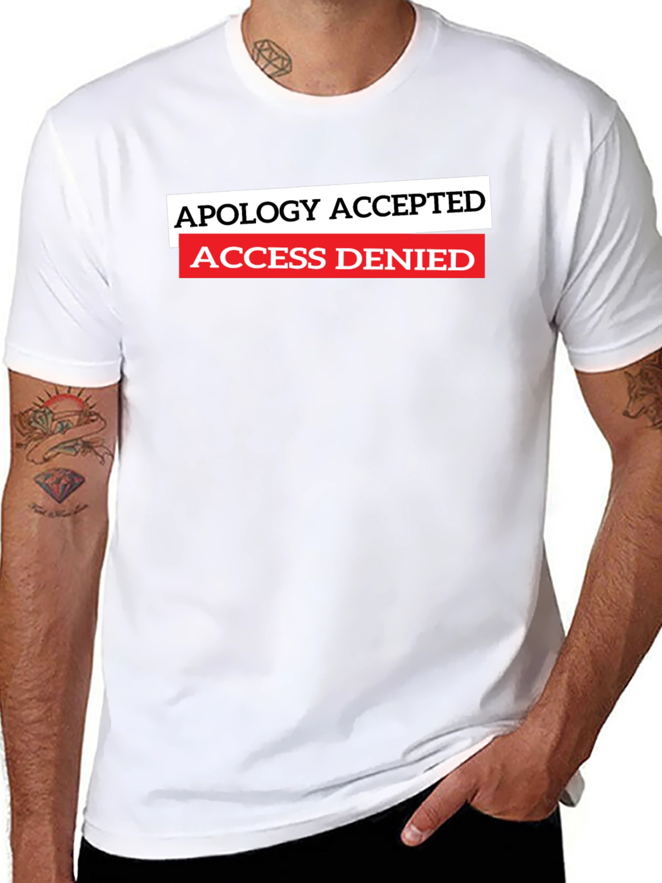 Apology Accepted Access Denied Graphic T-Shirt