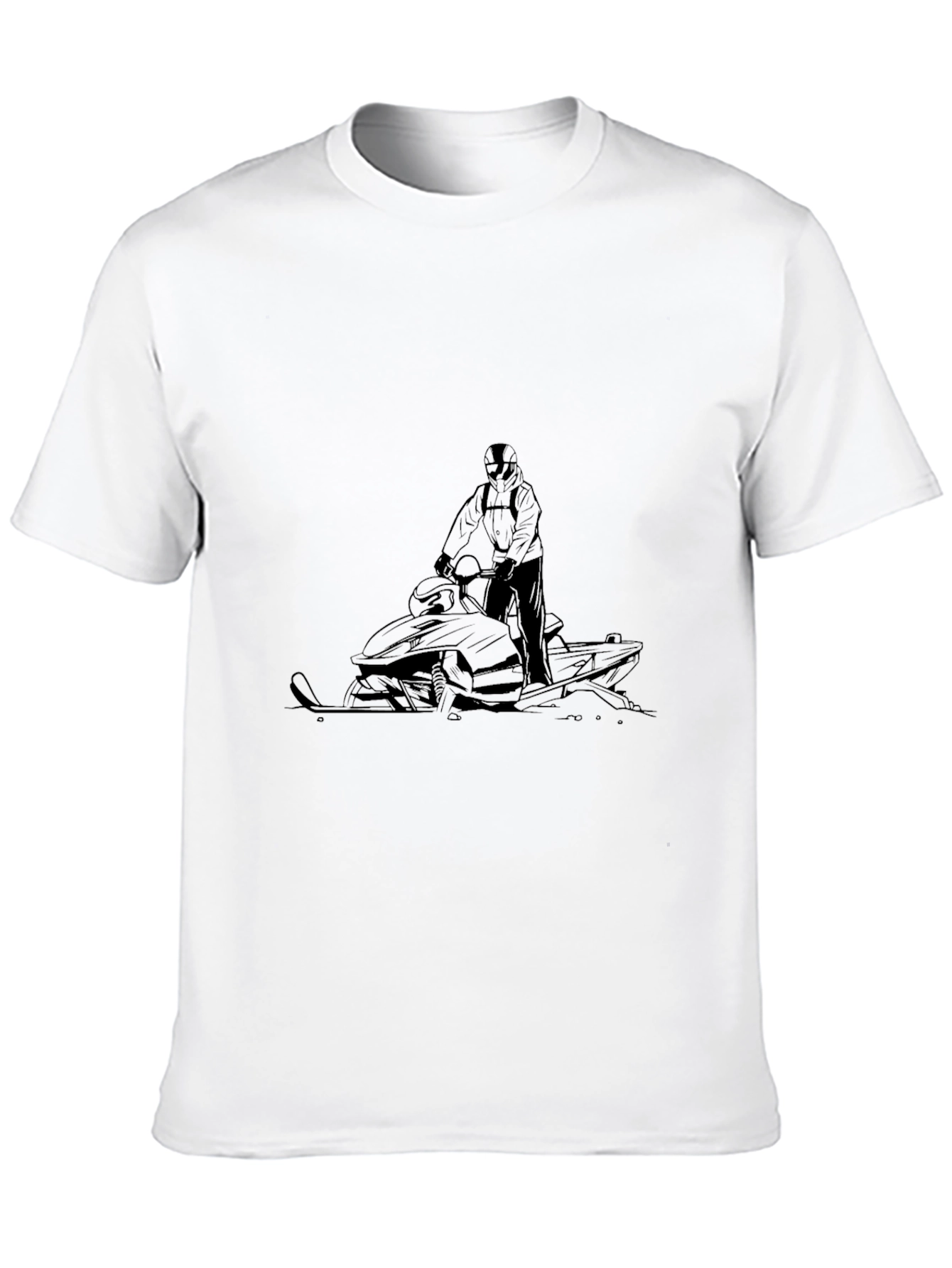 Black Snowmobile Graphic Tee - Ride in Style