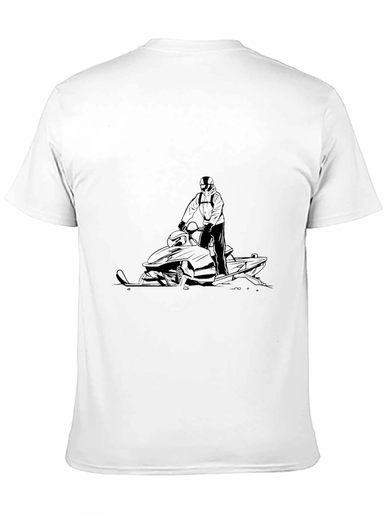 Black Snowmobile Graphic Tee - Ride in Style