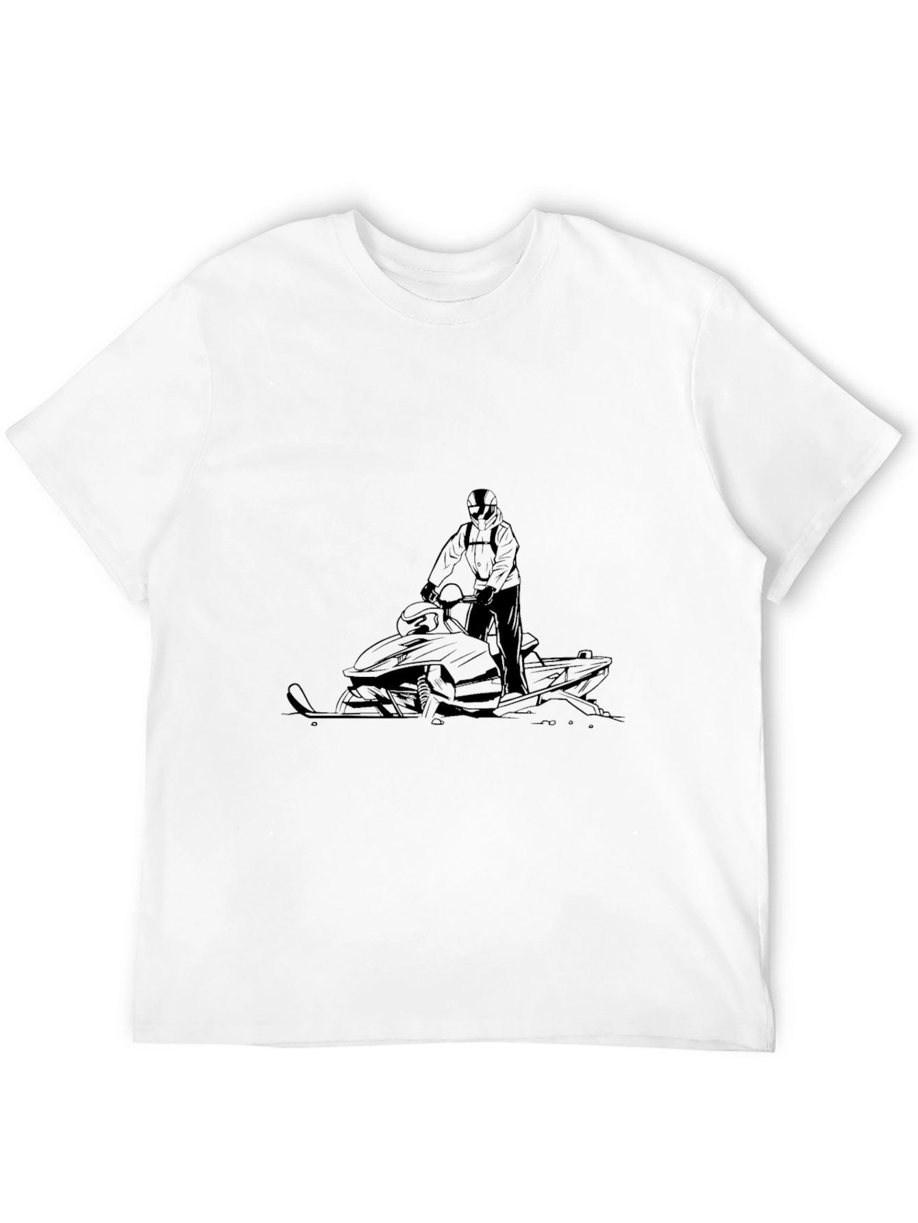 Black Snowmobile Graphic Tee - Ride in Style