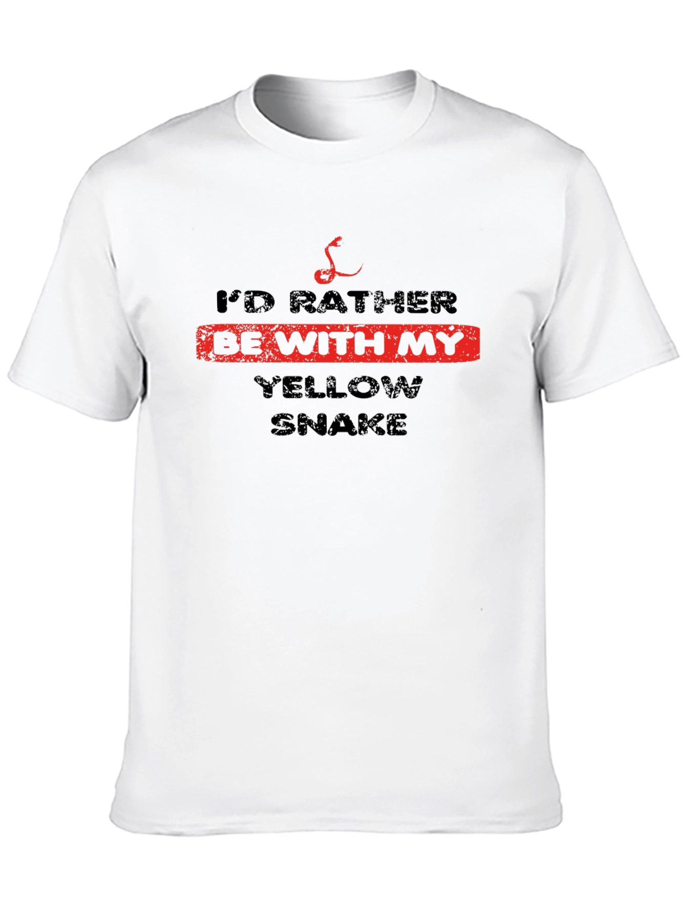 Id Rather Be With My Yellow Snake Graphic T-Shirt