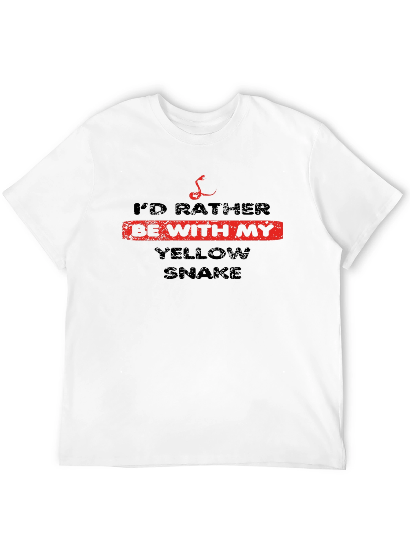 Id Rather Be With My Yellow Snake Graphic T-Shirt