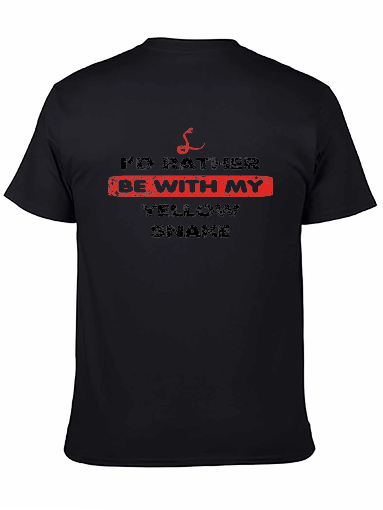 Id Rather Be With My Yellow Snake Graphic T-Shirt