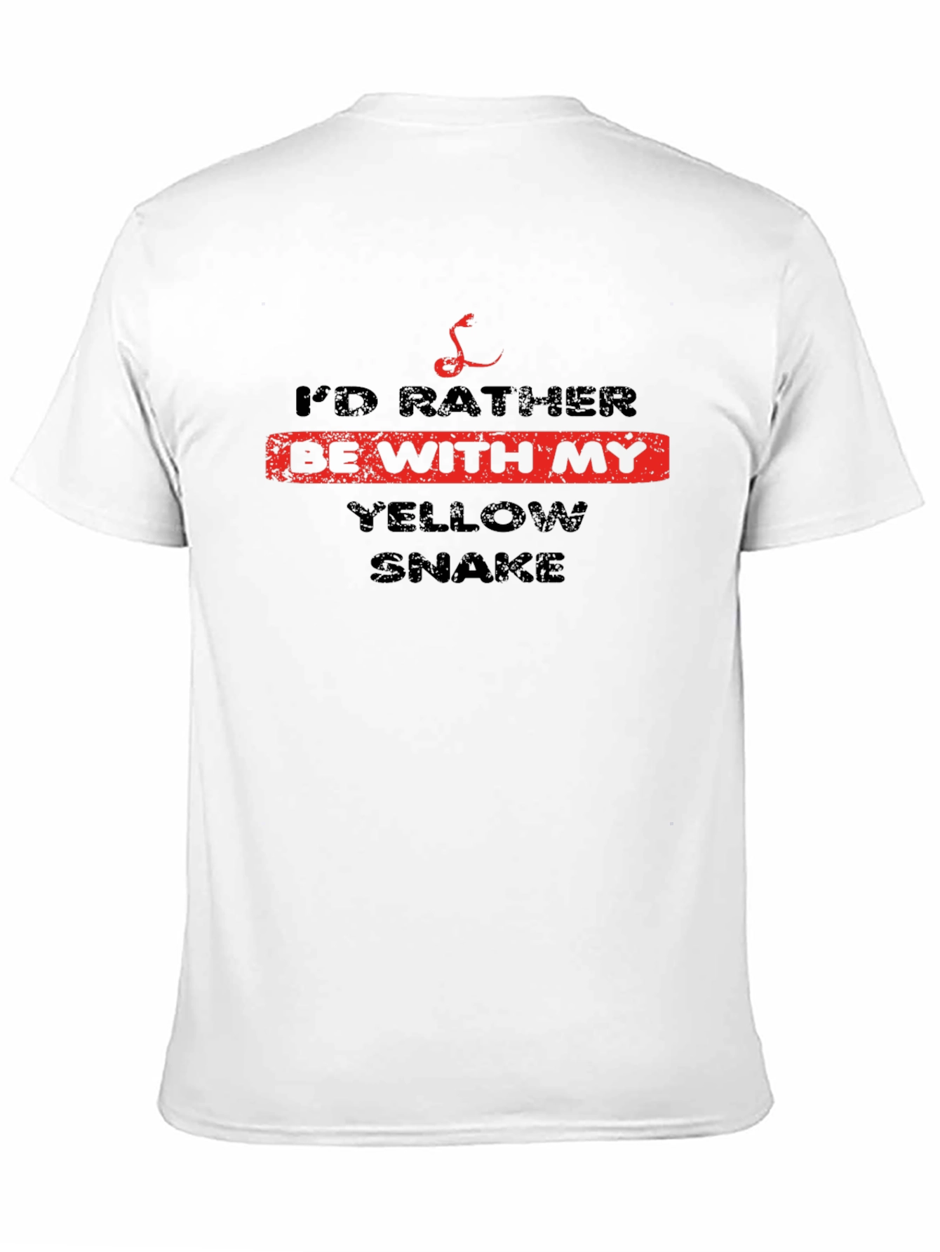 Id Rather Be With My Yellow Snake Graphic T-Shirt