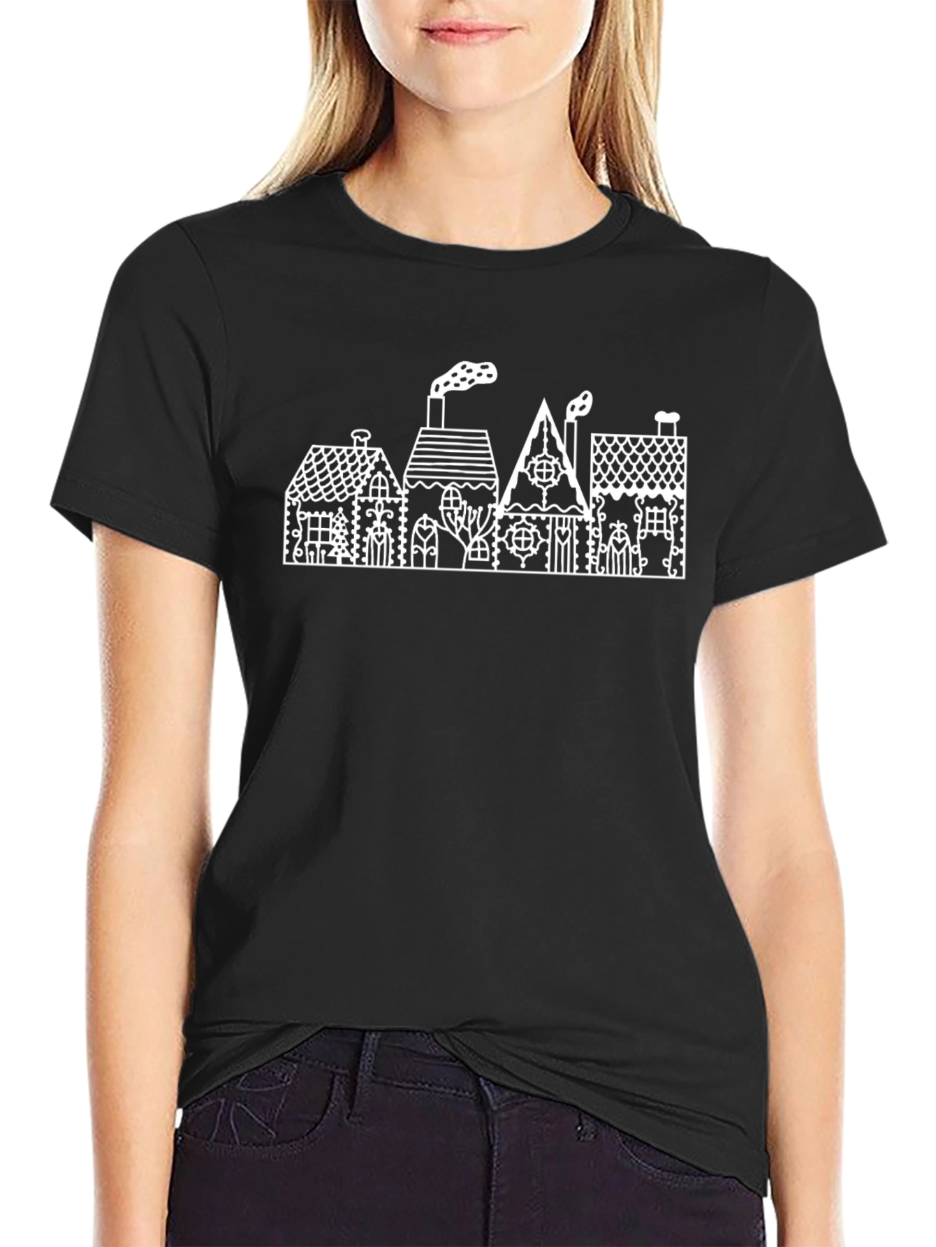 Gingerbread House T-Shirt - Festive Holiday Tee