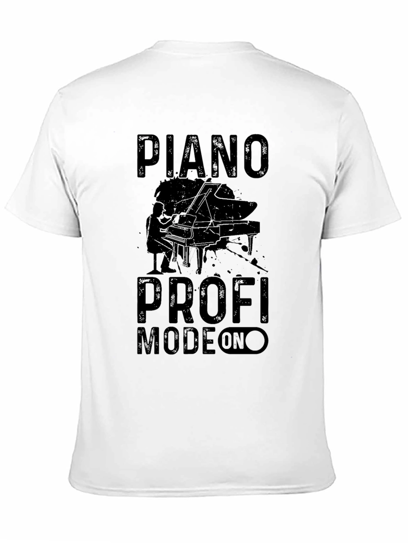 Piano Profi Mode On Black T-Shirt