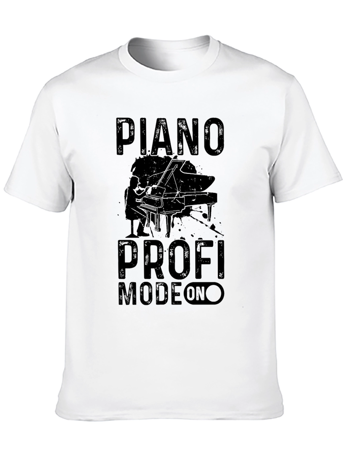 Piano Profi Mode On Black T-Shirt