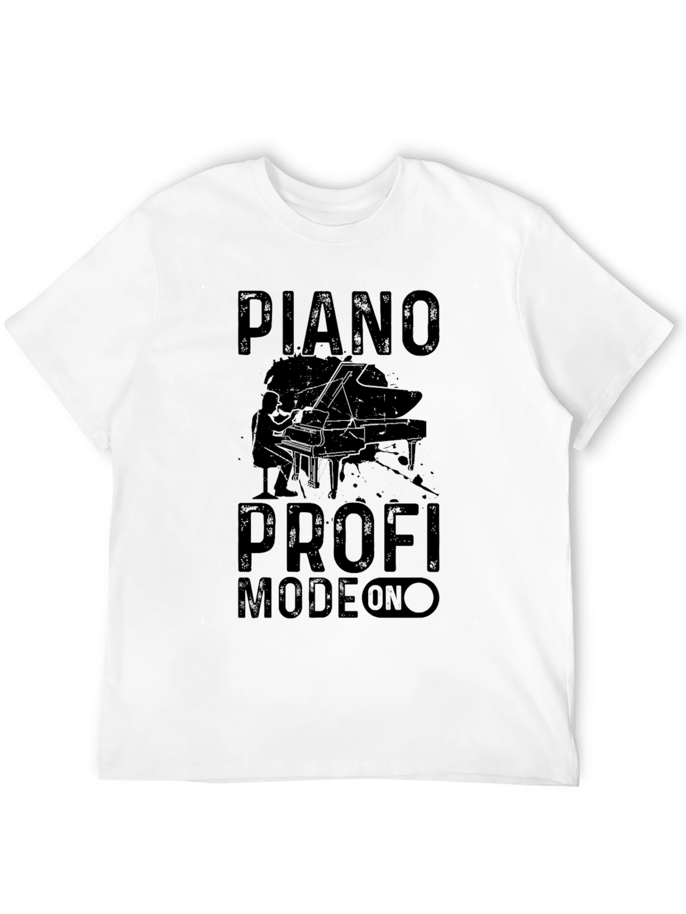 Piano Profi Mode On Black T-Shirt
