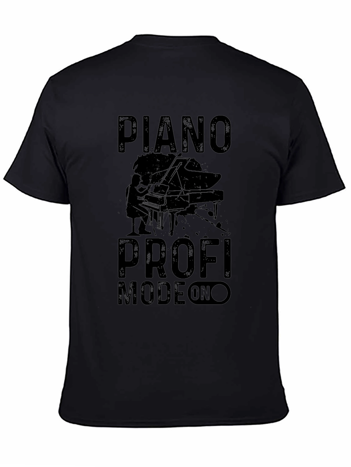 Piano Profi Mode On Black T-Shirt