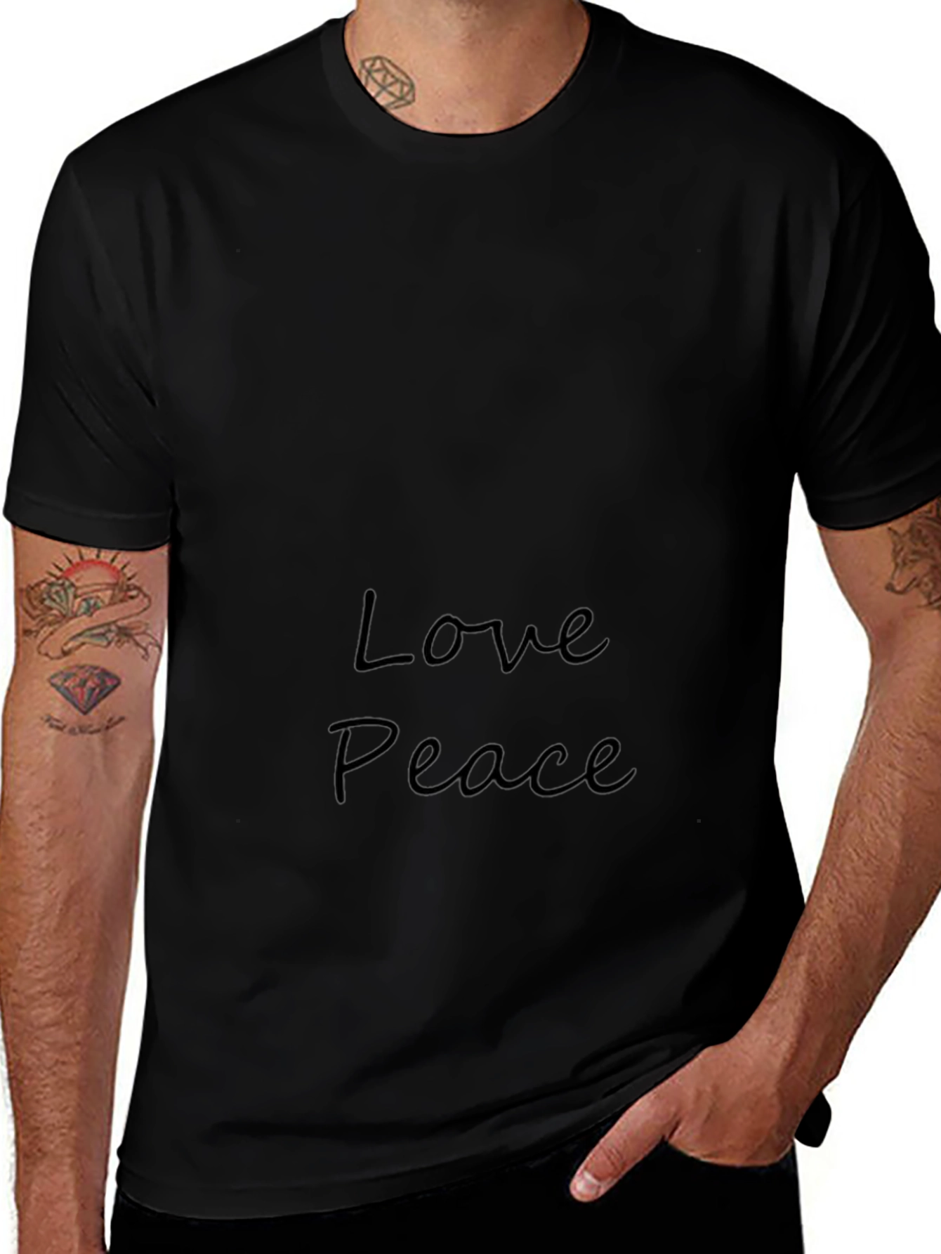 Love & Peace Black T-Shirt
