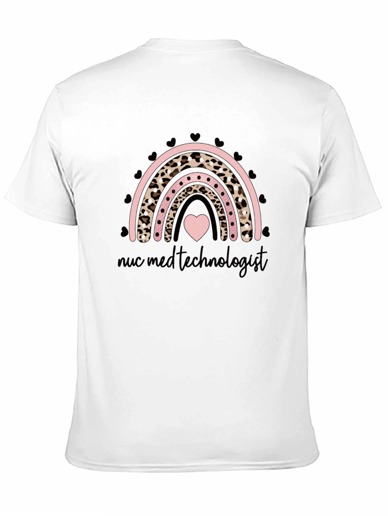 Nuc Med Technologist Rainbow Heart Graphic Tee