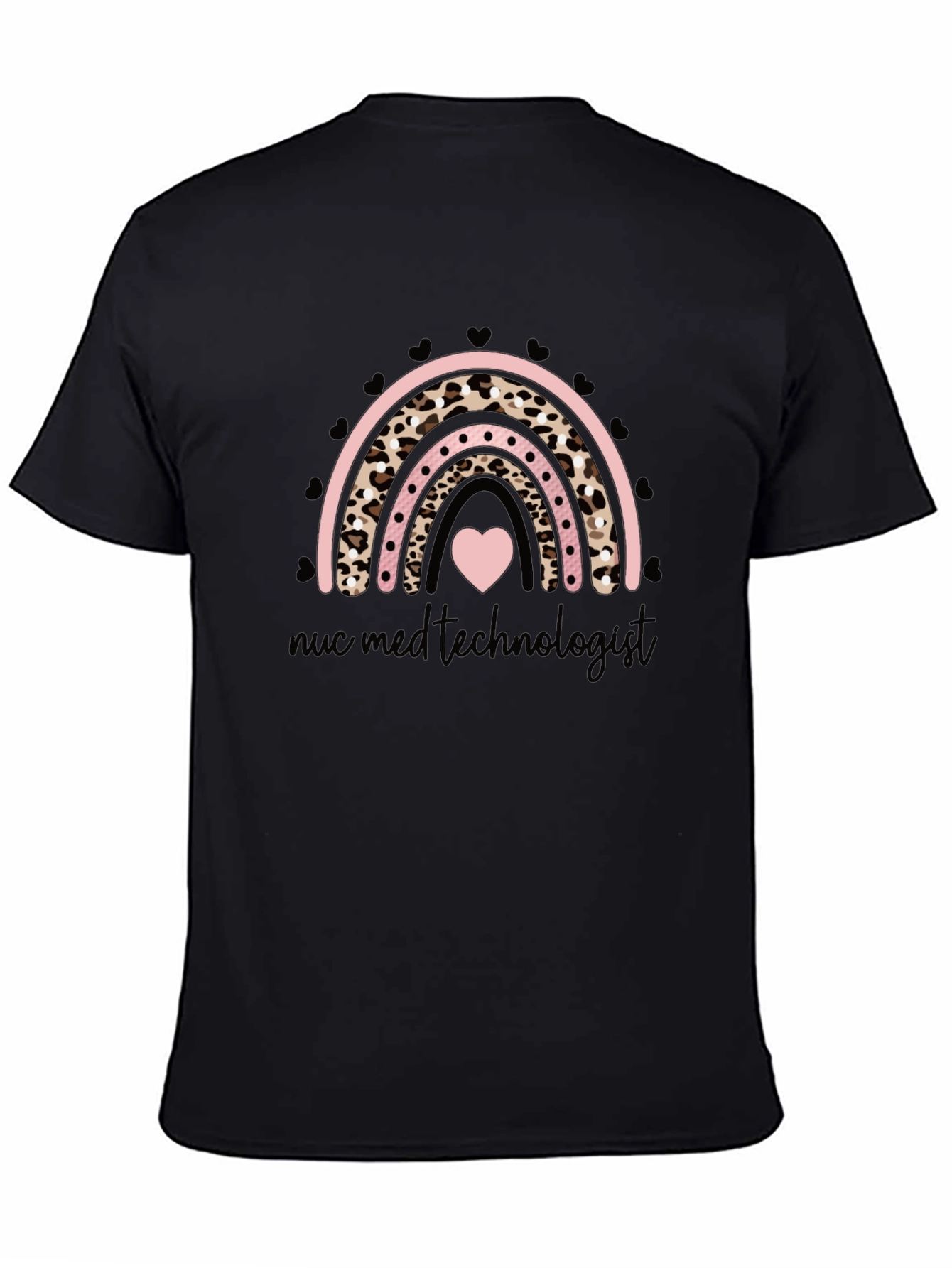 Nuc Med Technologist Rainbow Heart Graphic Tee