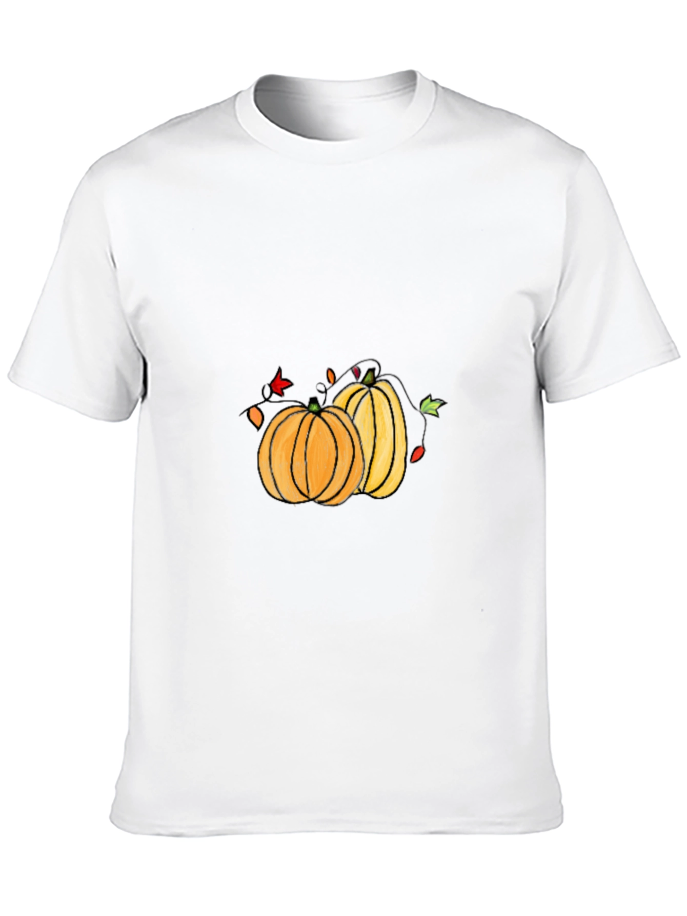 Halloween Pumpkin Graphic Tee - Black