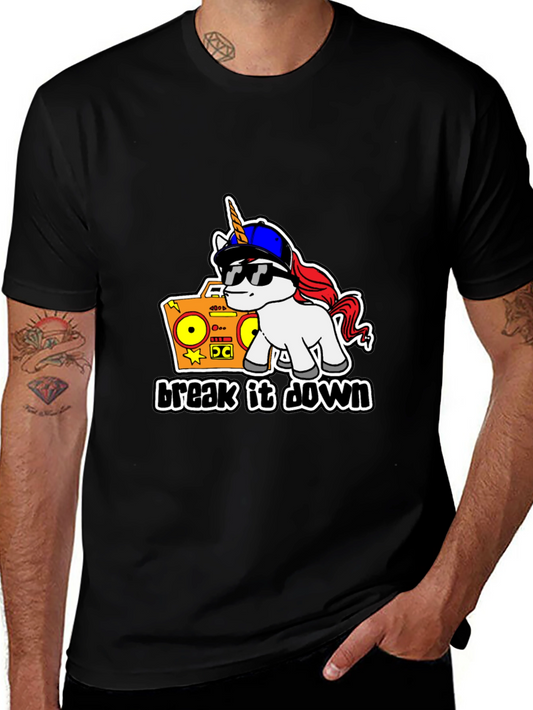 Unicorn Boombox Graphic T-Shirt - Cool Design