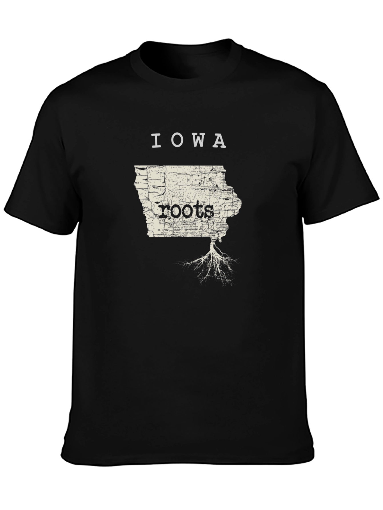 Iowa Roots Black Graphic T-Shirt
