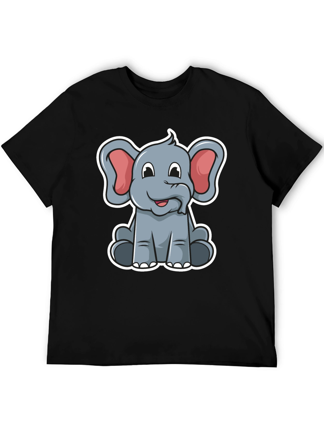 Cartoon Elephant Graphic T-Shirt - Cute Animal Design
