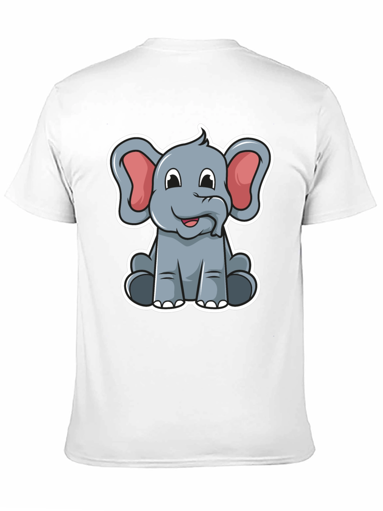 Cartoon Elephant Graphic T-Shirt - Cute Animal Design