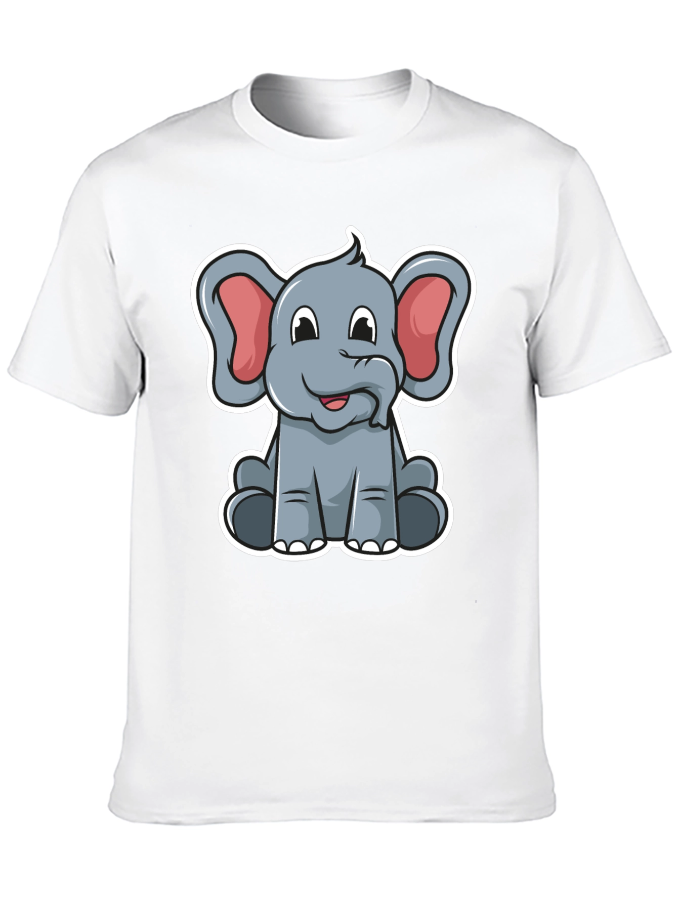 Cartoon Elephant Graphic T-Shirt - Cute Animal Design