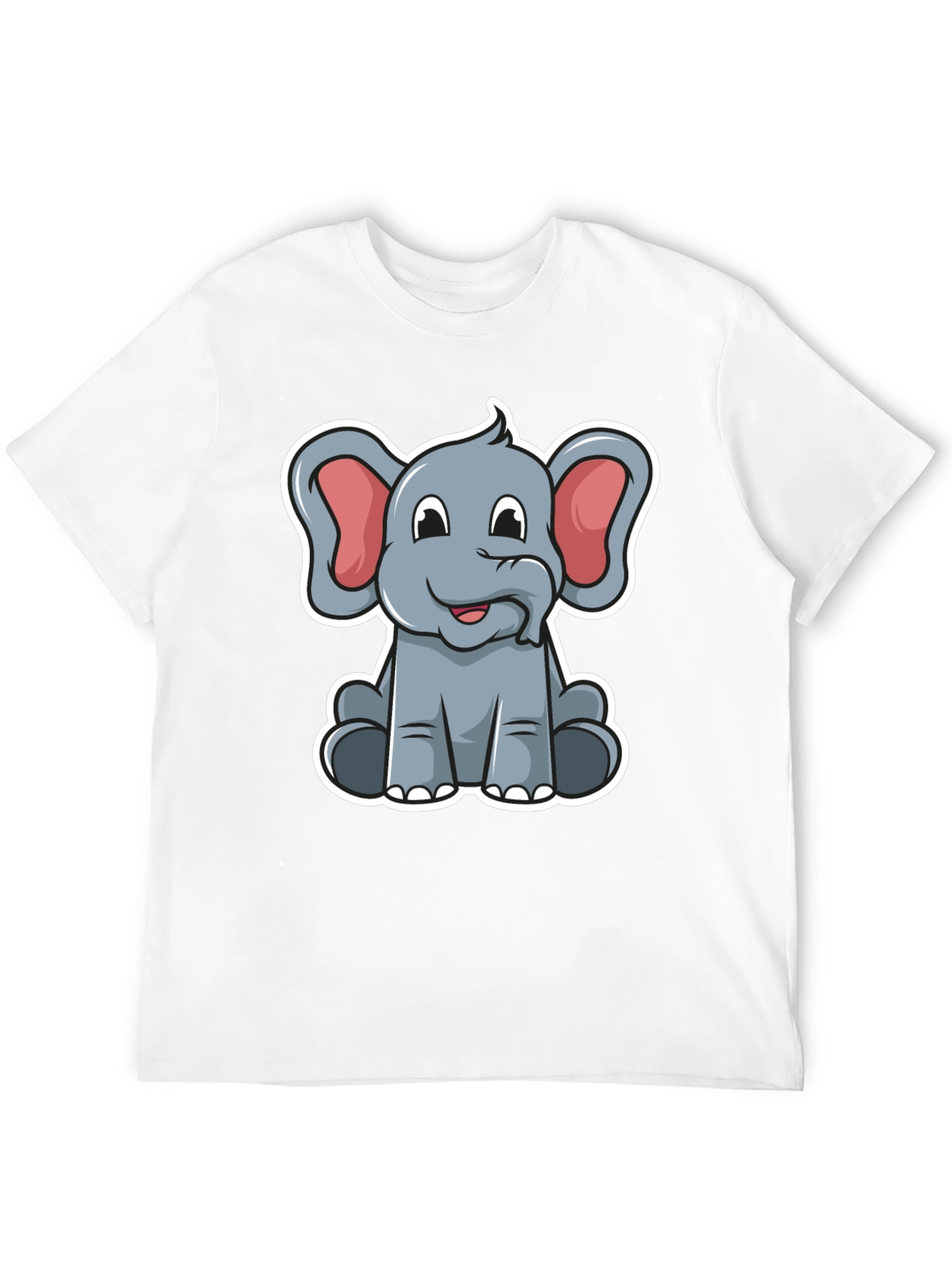 Cartoon Elephant Graphic T-Shirt - Cute Animal Design