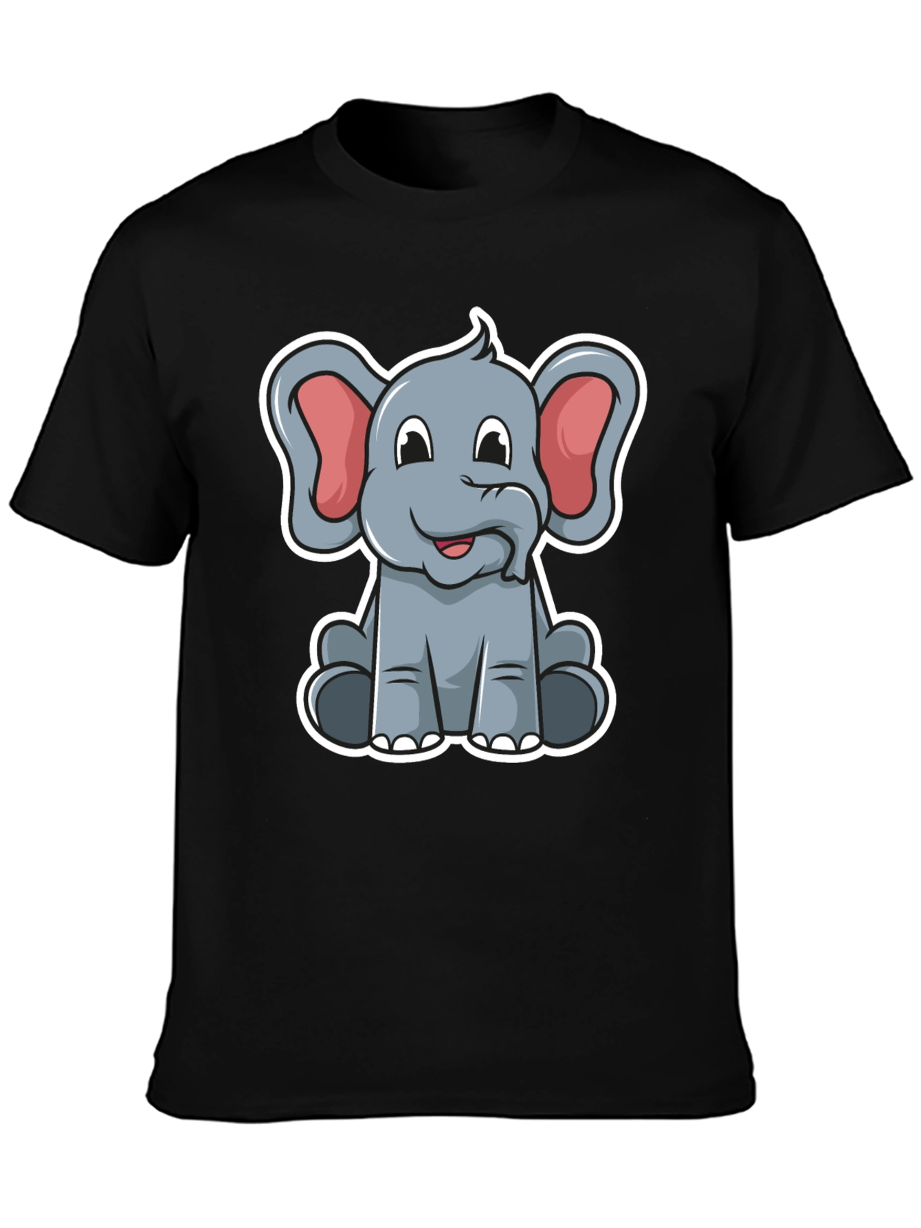 Cartoon Elephant Graphic T-Shirt - Cute Animal Design