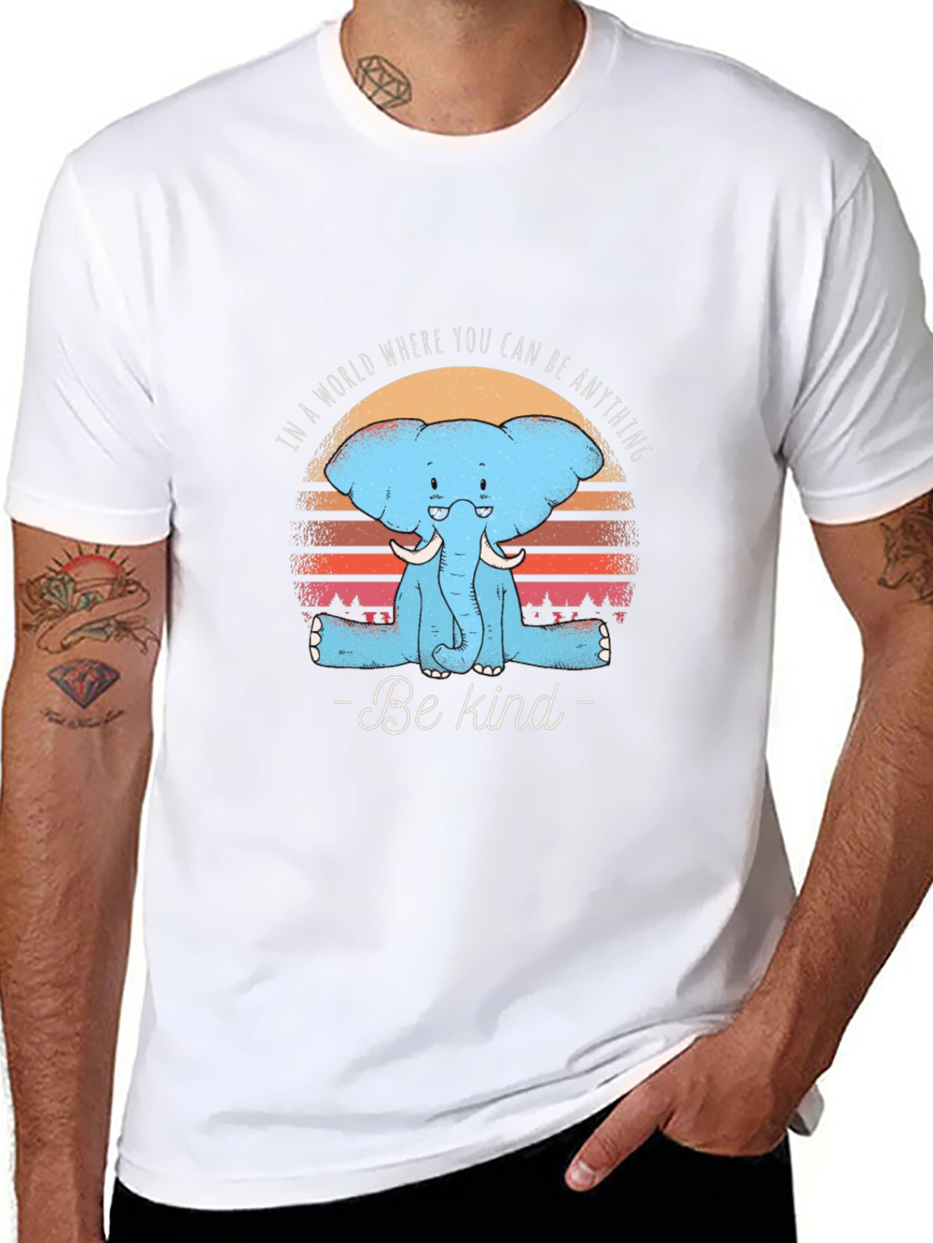 Be Kind Elephant T-Shirt - Soft Cotton Tee