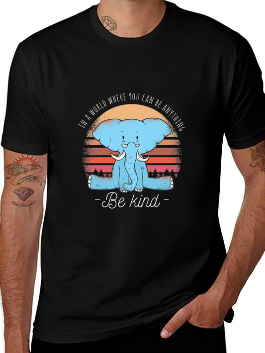 Be Kind Elephant T-Shirt - Soft Cotton Tee