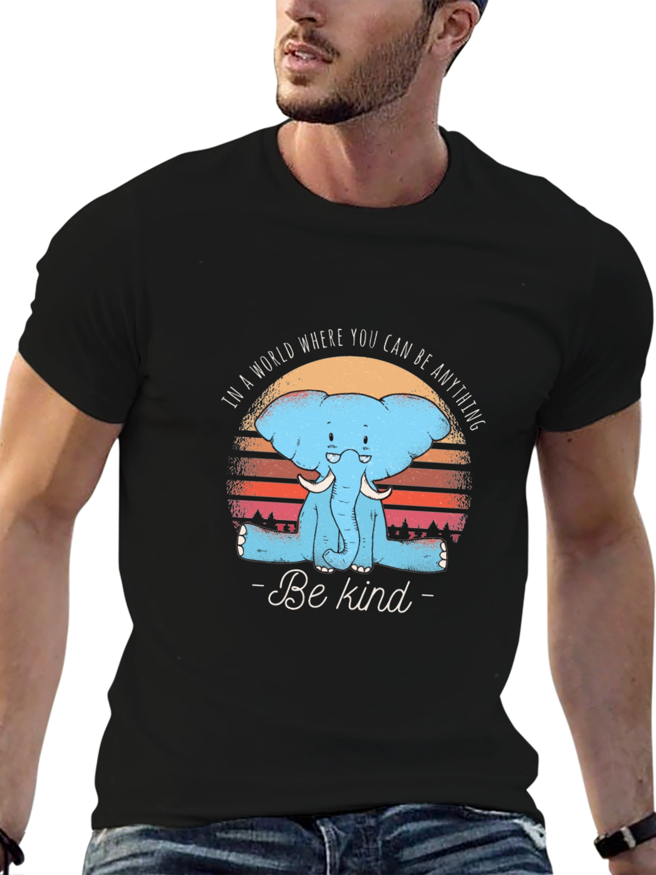 Be Kind Elephant T-Shirt - Soft Cotton Tee