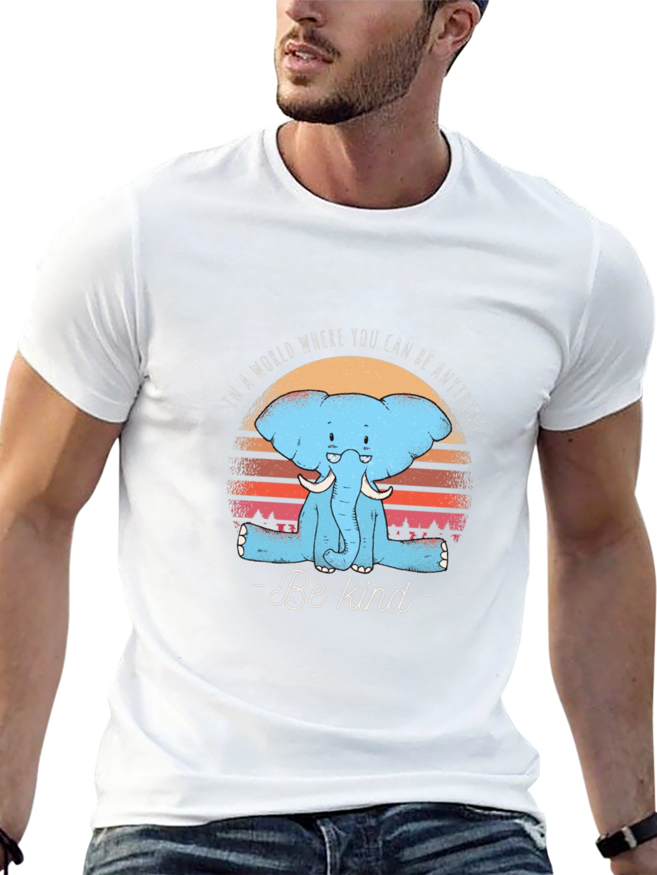 Be Kind Elephant T-Shirt - Soft Cotton Tee
