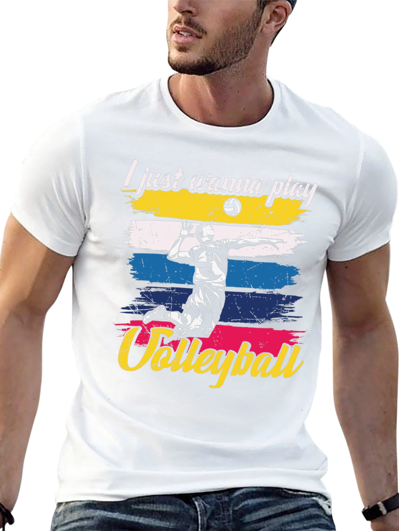 Volleyball Player Graphic T-Shirt