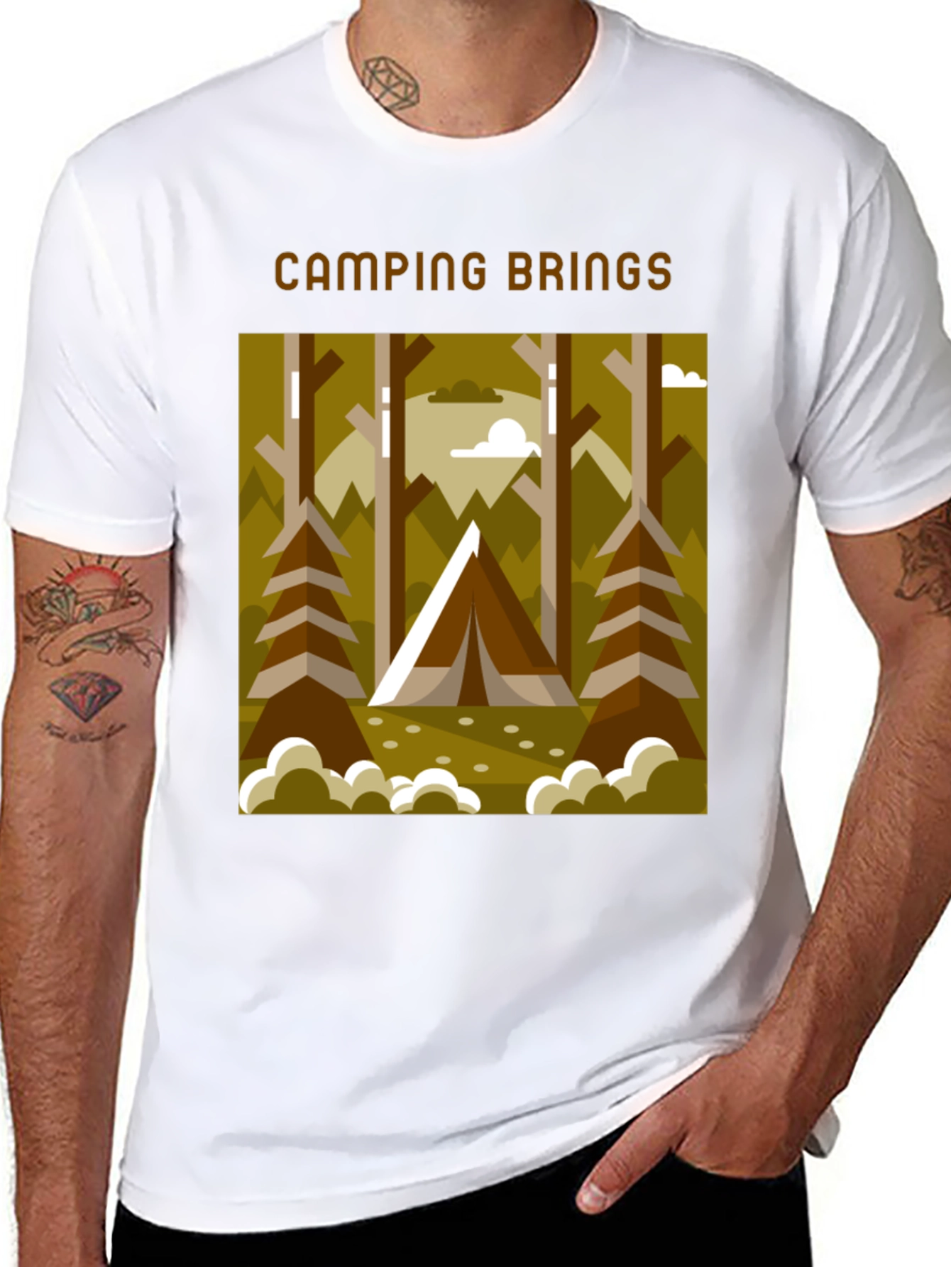 Camping Brings T-Shirt - Outdoors Graphic Tee