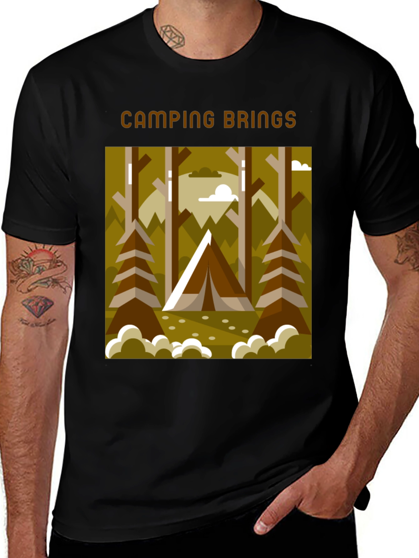Camping Brings T-Shirt - Outdoors Graphic Tee
